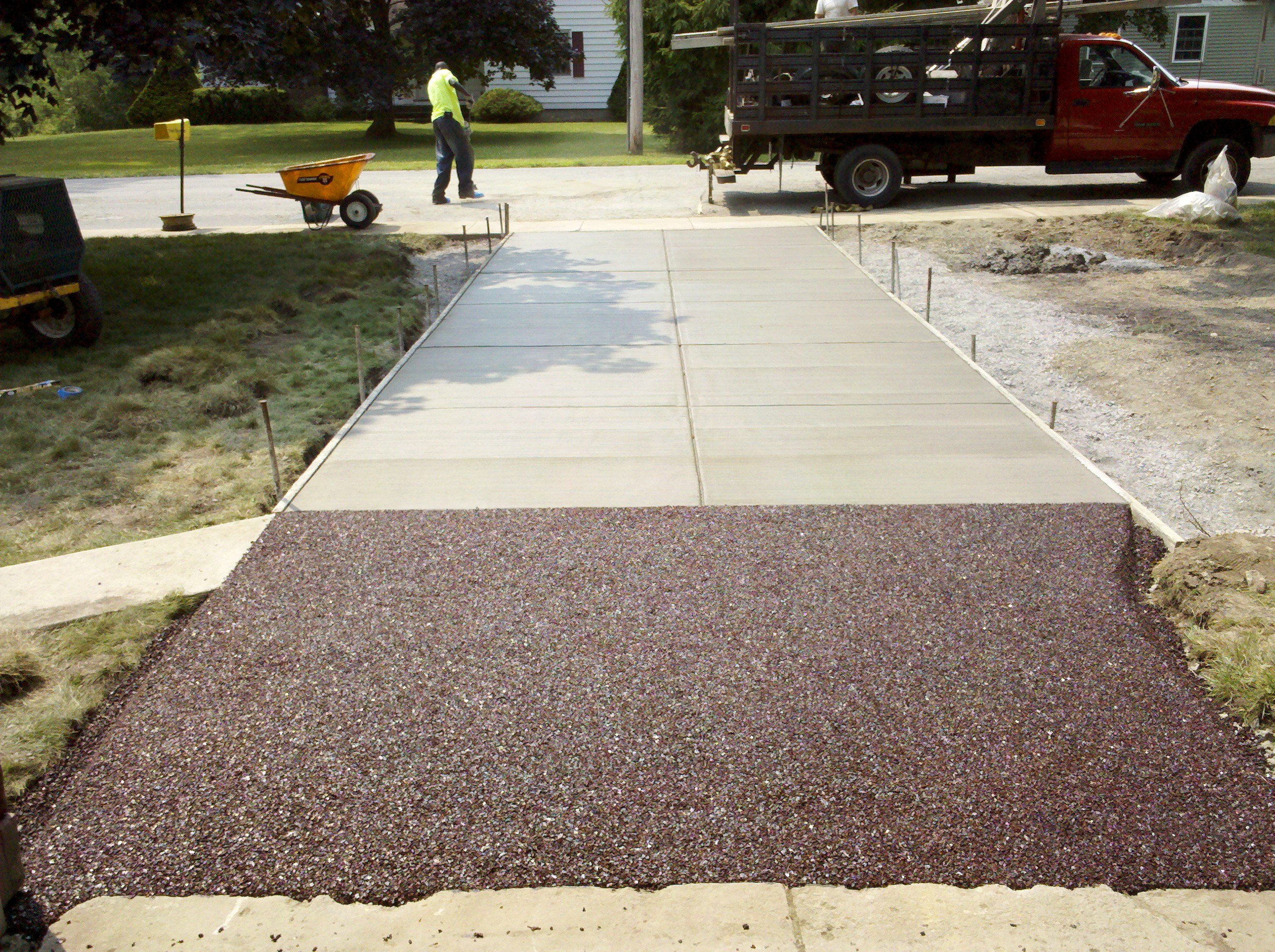 Concrete and Flexi-Pave diffusion strip