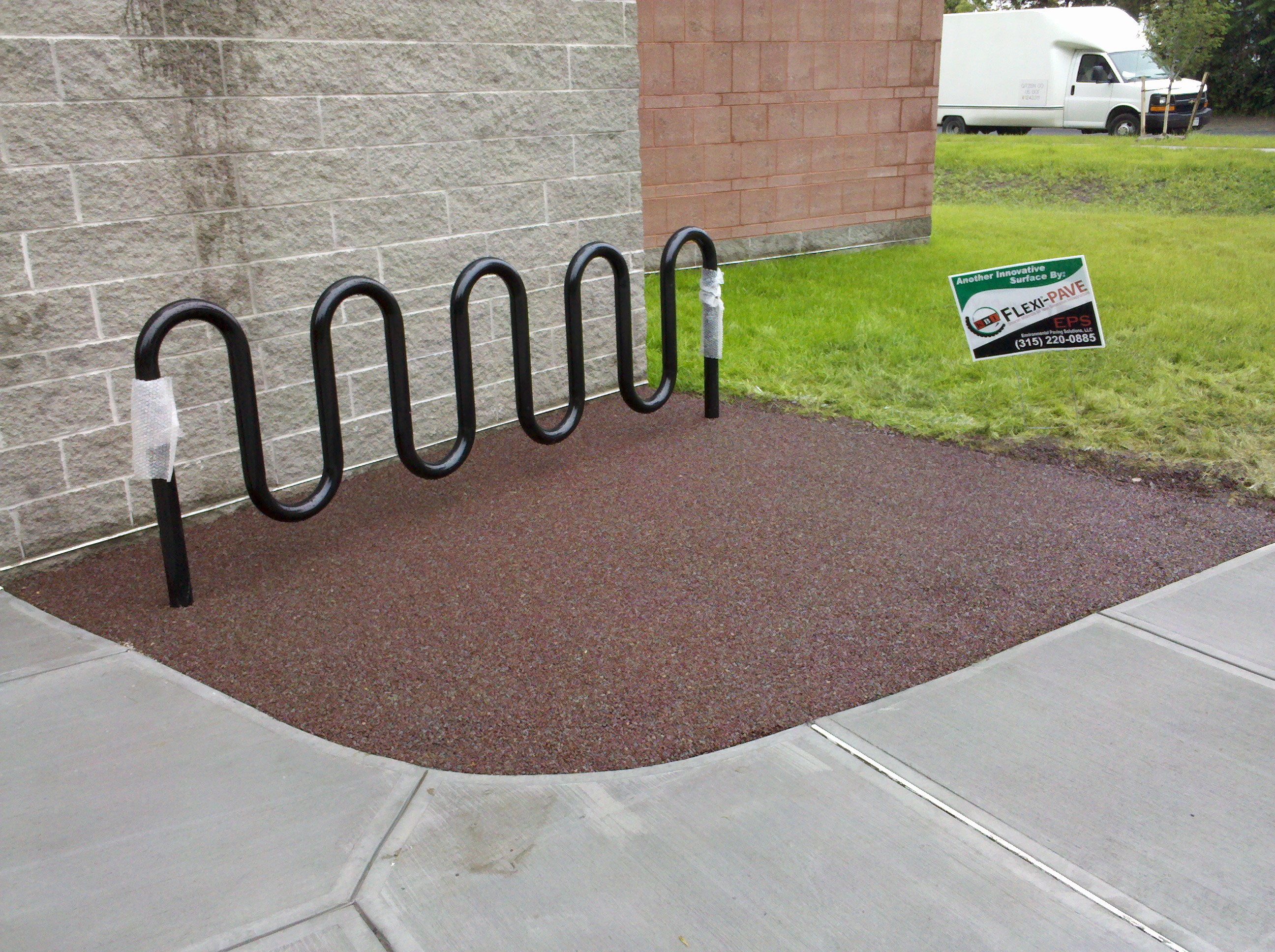 Flexi-Pave bike rack at SUNY ESF | Environmental Paving Solutions, LLC