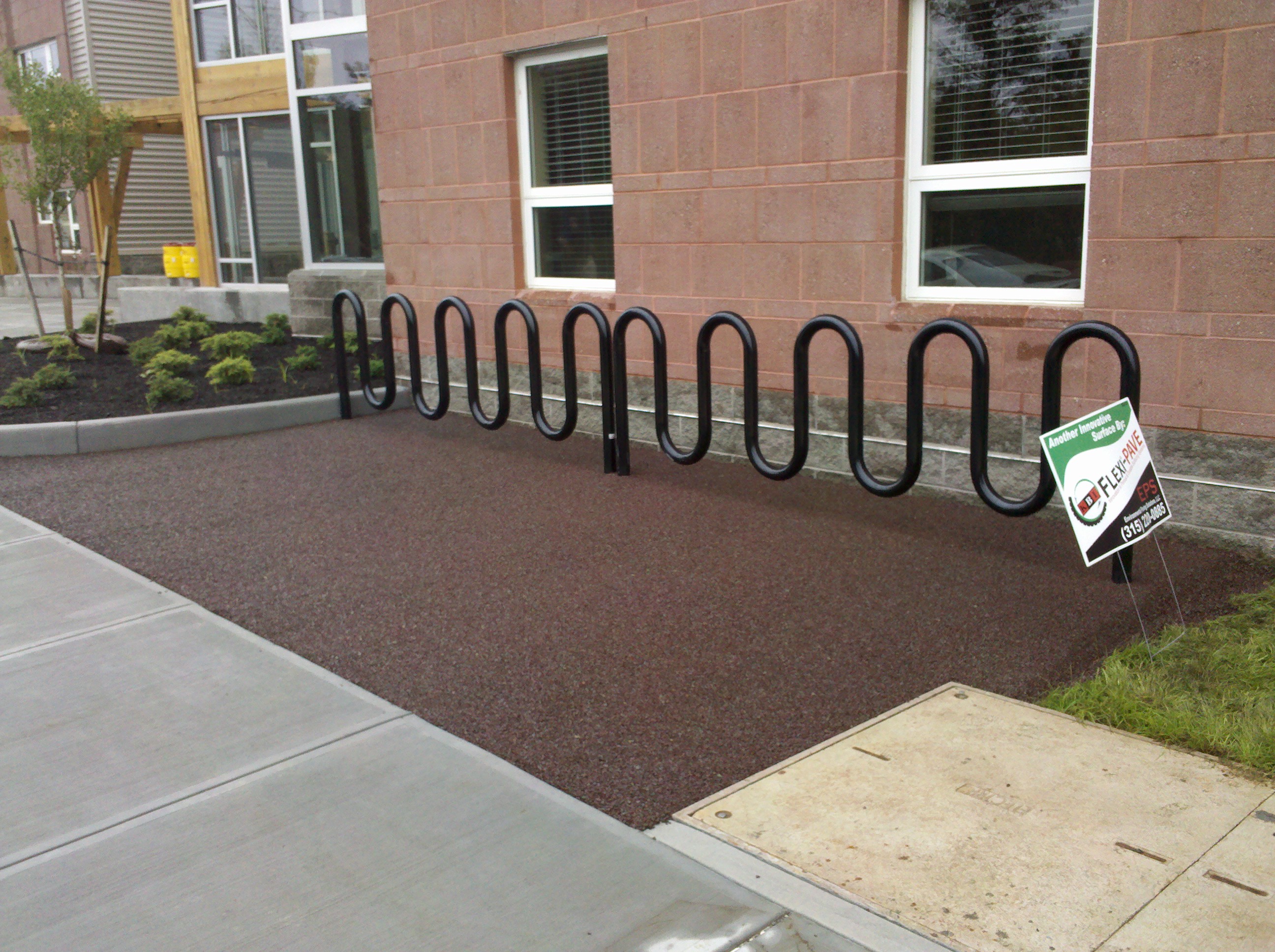 Flexi-Pave bike rack at SUNY ESF | Environmental Paving Solutions, LLC