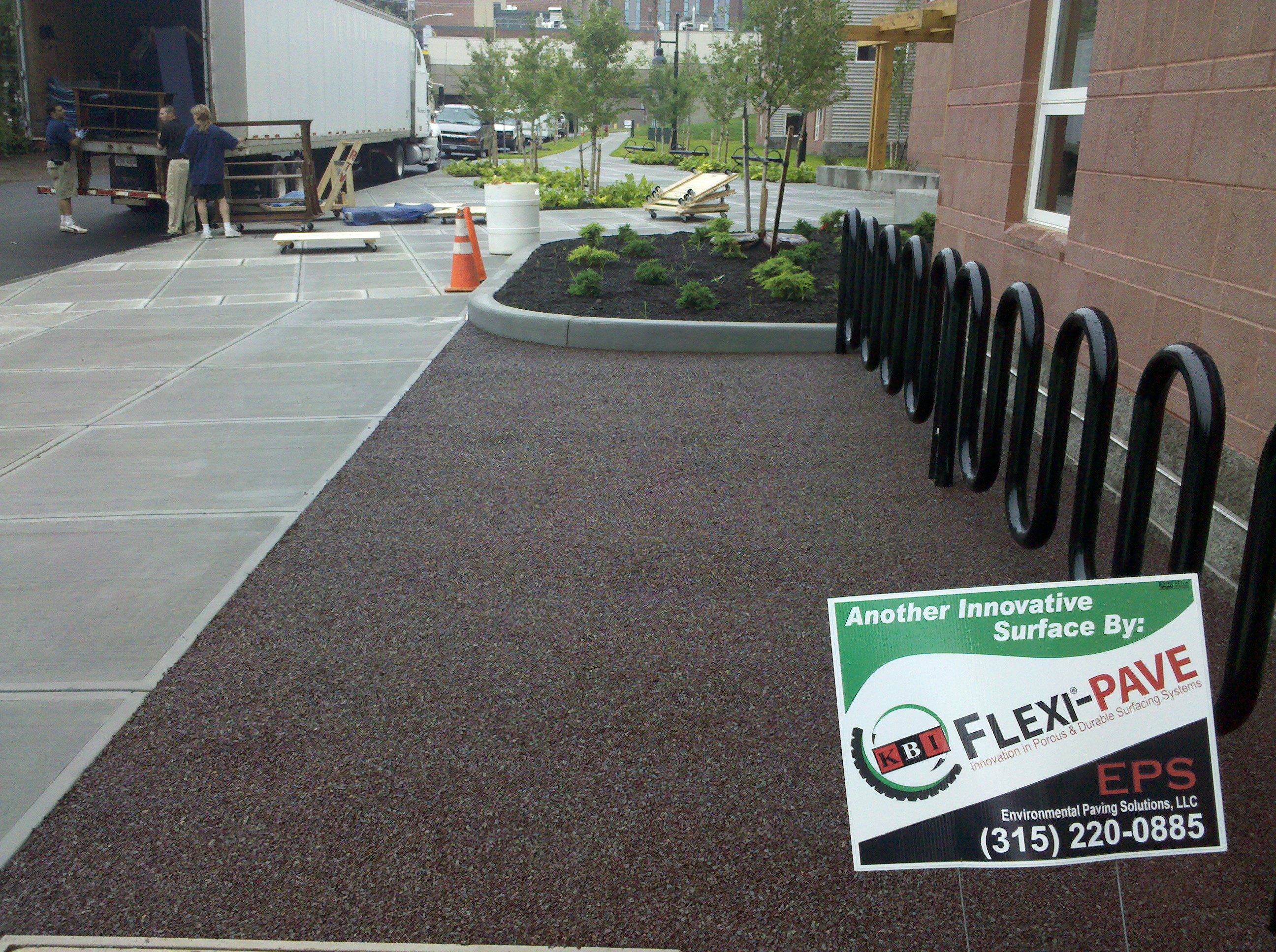 Flexi-Pave bike rack at SUNY ESF | Environmental Paving Solutions, LLC